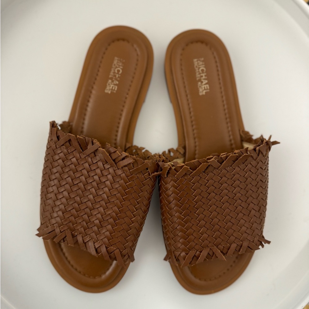 Michael Kors Light Brown Leather Sandal